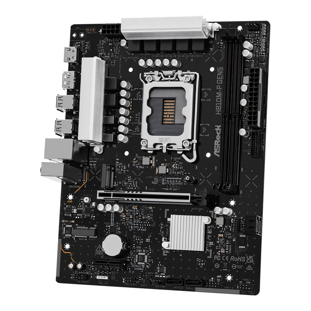 ASRock H810M-P Gen 5 Intel LGA 1851 M-ATX Motherboard