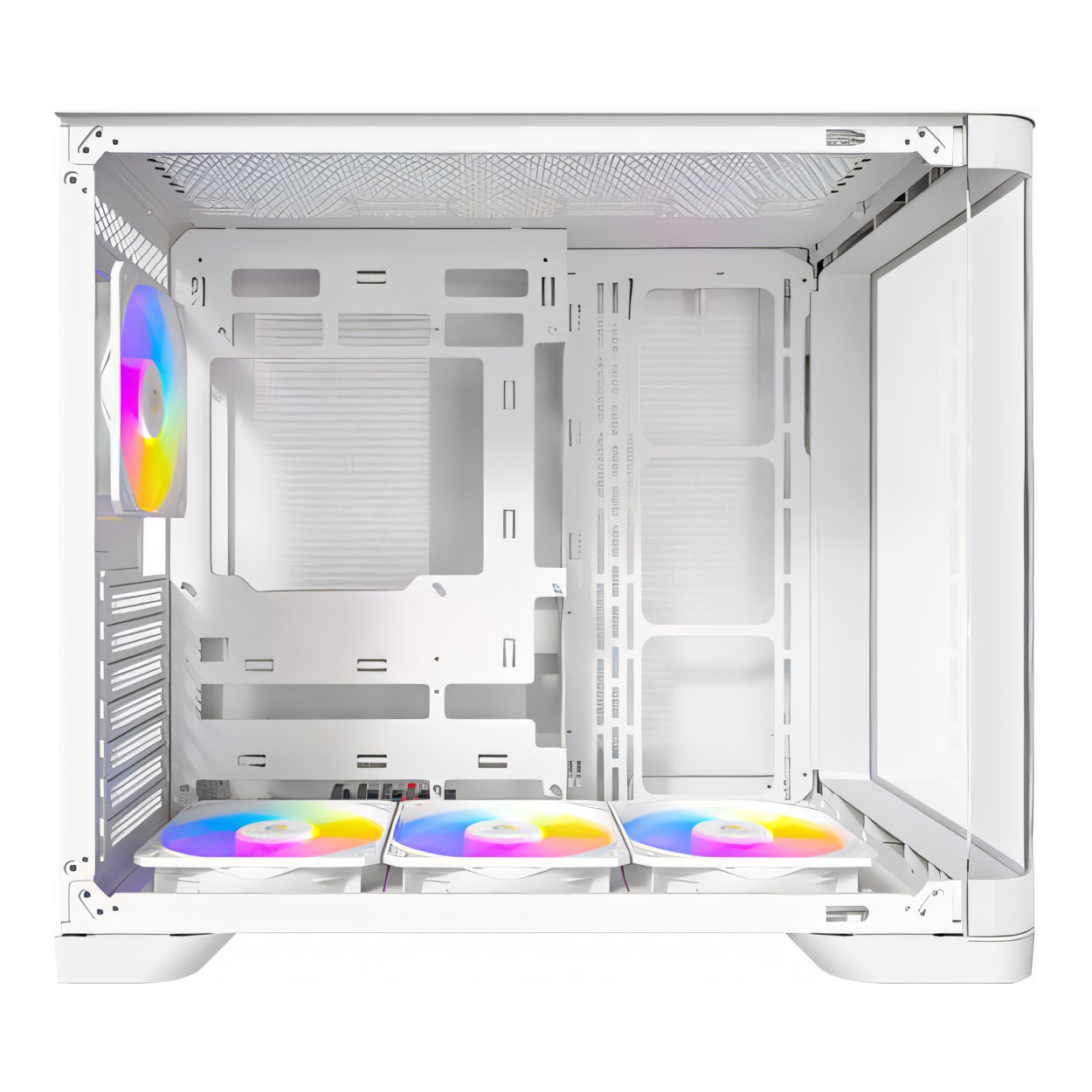 Antec C5 Curve ARGB Dual Chamber Mid-Tower ATX Gaming White PC Case