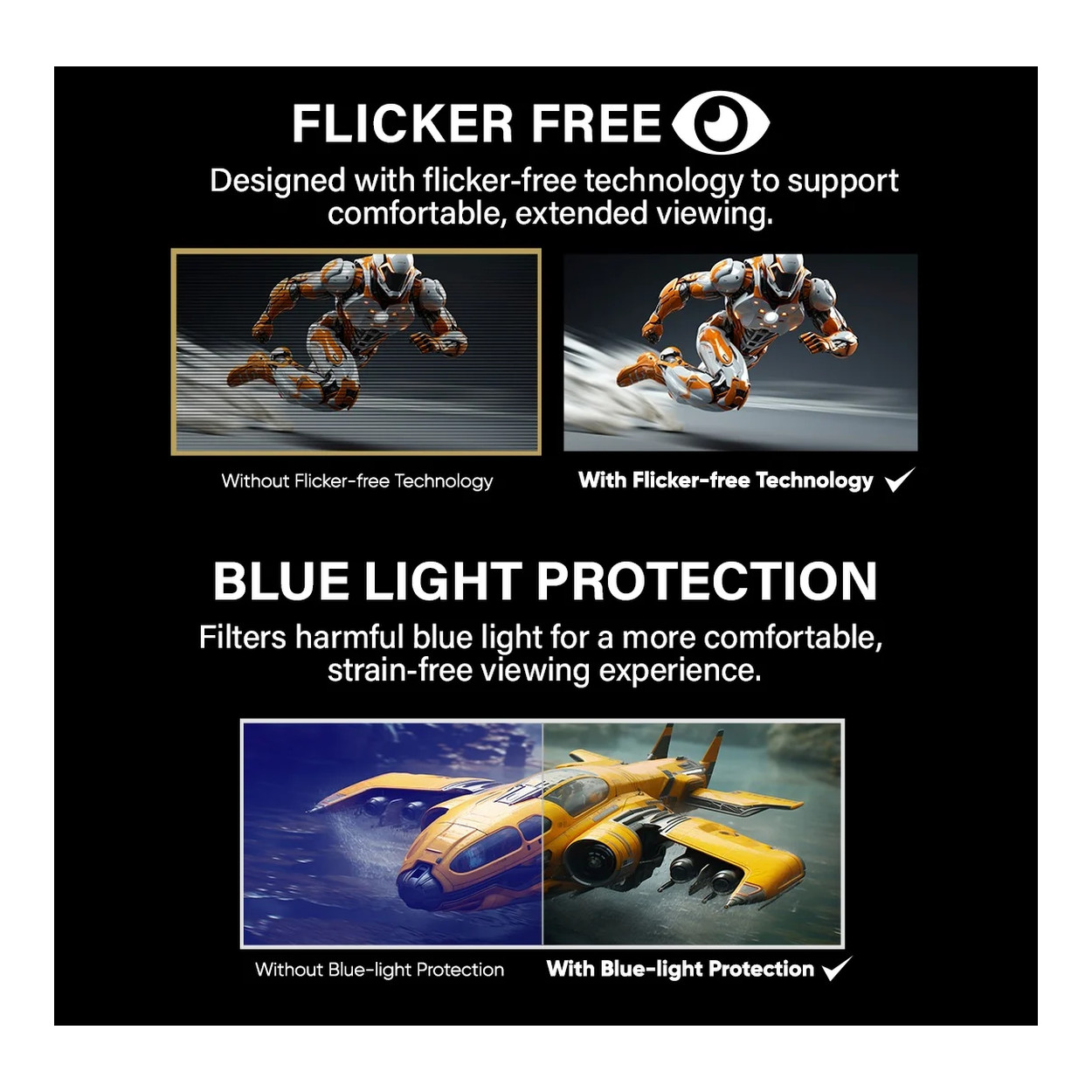 Armaggeddon Pixxel+ PXP22G Low Blue Light and Flicker-Free Features