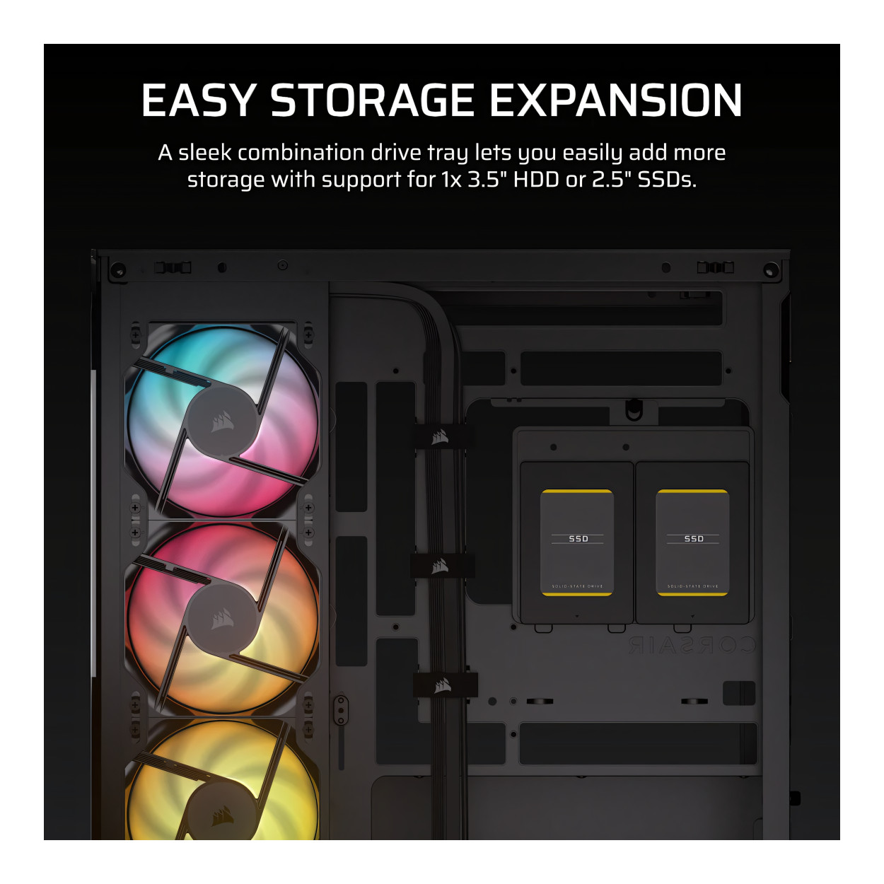 Corsair 2800X RS-R ARGB Micro-ATX PC Case - Black CC-9011347-WW