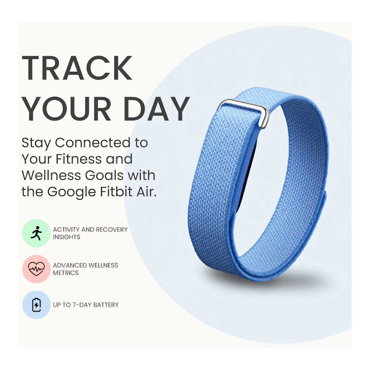 Google Fitbit Air Screenless Fitness Activity Tracker Band - Lavender GA11014-EU
