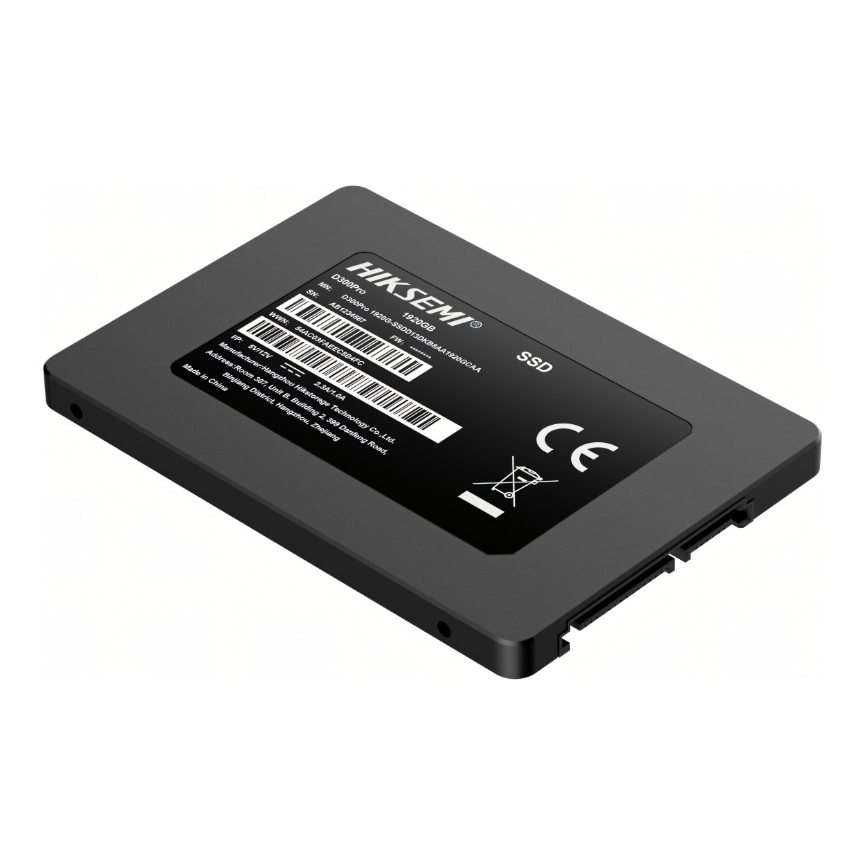 Hiksemi D300 Pro Tantalum Capacitor 1920GB SATA III Enterprise Internal SSD HS-SSD-D300-PRO-1920G