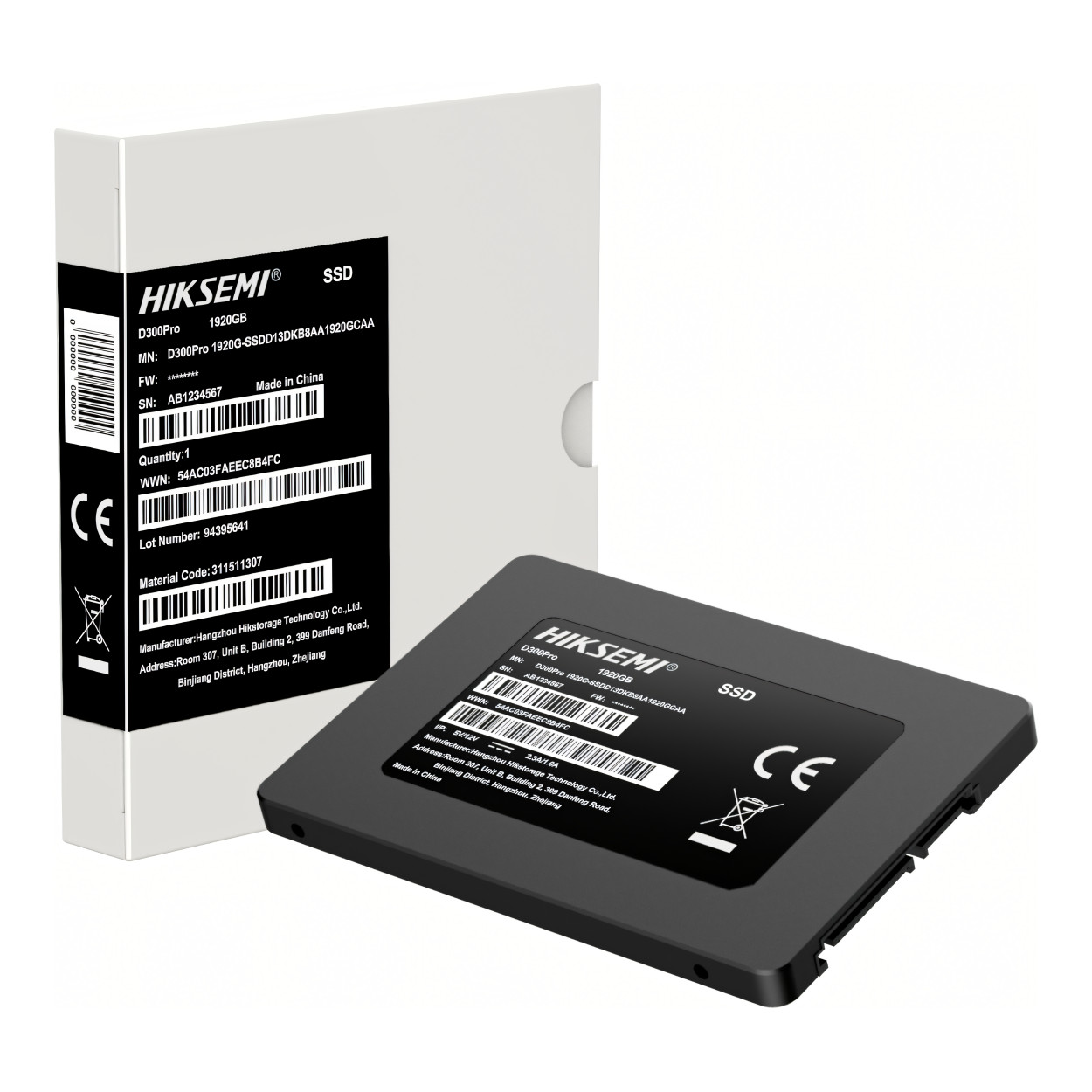 Hiksemi D300 Pro Tantalum Capacitor 1920GB SATA III Enterprise Internal SSD HS-SSD-D300-PRO-1920G