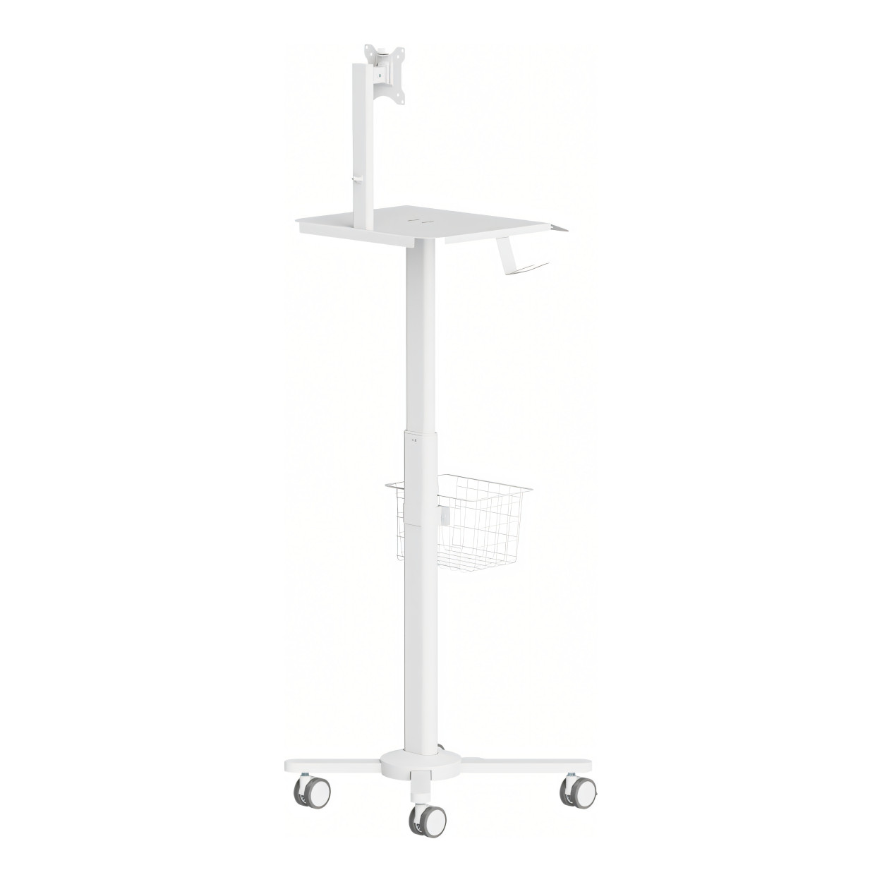 LinkQnet MED13-2 17-32-inch Monitor Mount Pneumatic Height-Adjustable Medical Cart BRK-MED13-2