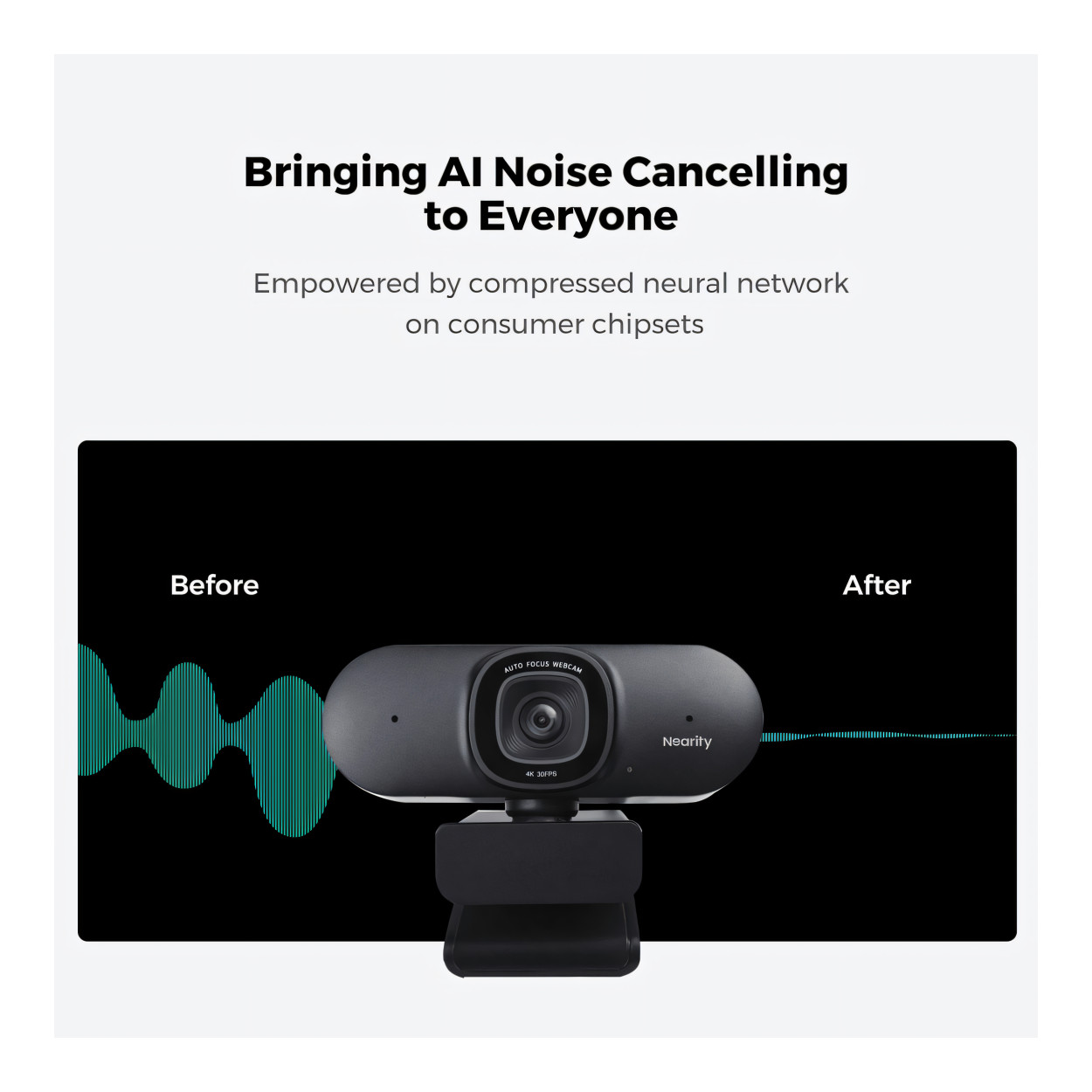 Nearity CC200 4K UHD Webcam for Streaming and Remote Work