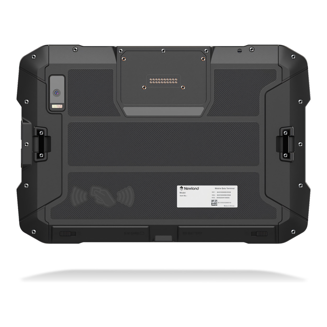 Newland NQuire 10 Trygon 10-inch Tablet - 2.2Ghz CPU 64GB ROM 4GB RAM 2D CMOS Imager with Laser Aimer CM6x Android 15 Black NLS-NQ10T-4W-B