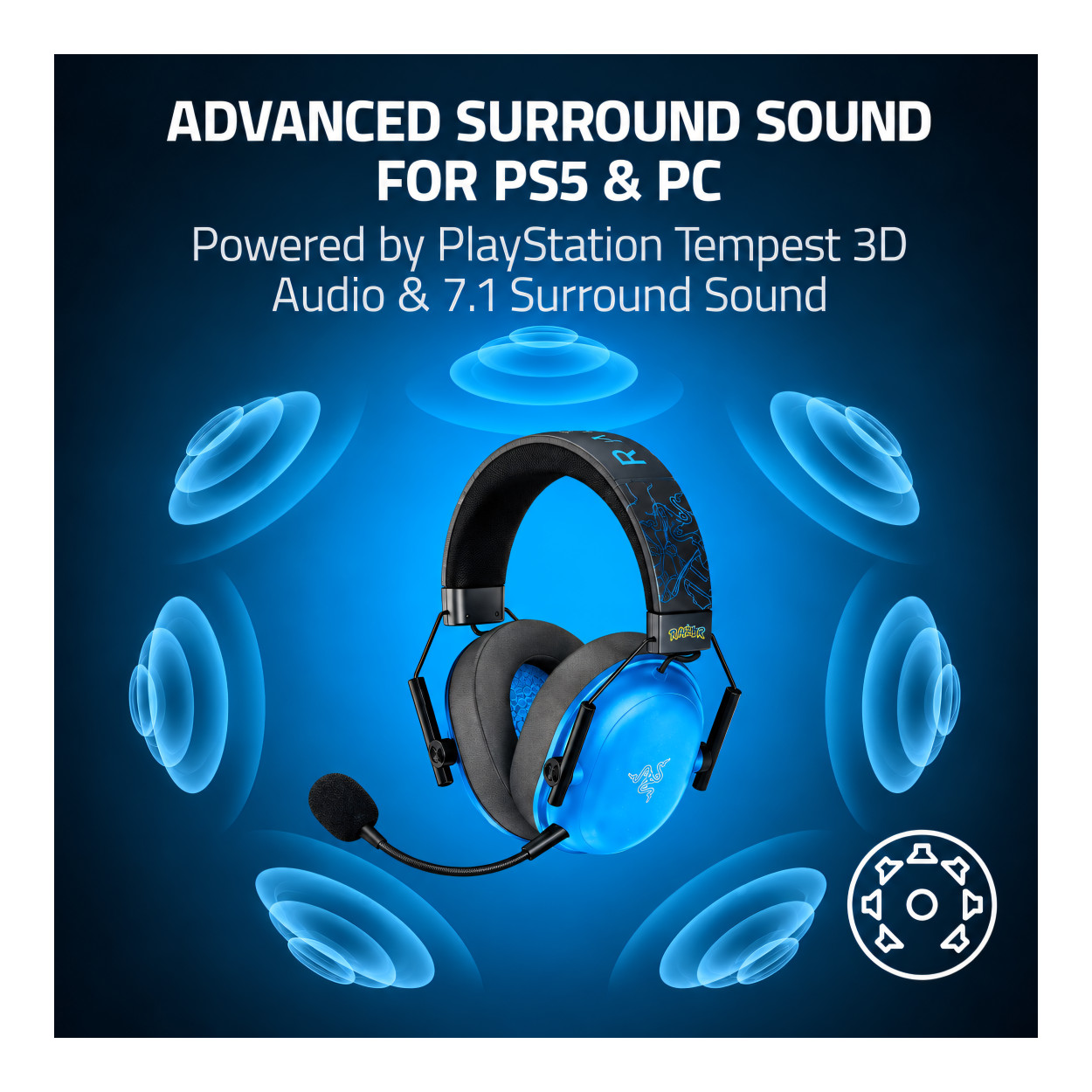 Razer BlackShark V3 X HyperSpeed Wireless Gaming Headset - Pokemon Lucario Edition RZ04-05420800-RUEA