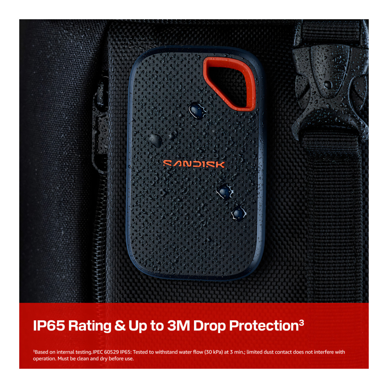 SanDisk Extreme Portable SSD (V3) 1TB USB-C Red and Blue External SSD SDSSDE70-1T00-G25
