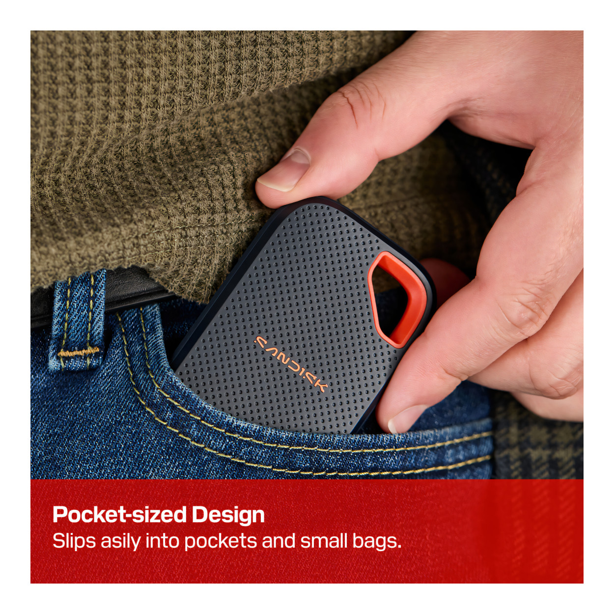 SanDisk Extreme Portable SSD (V3) 1TB USB-C Red and Blue External SSD SDSSDE70-1T00-G25