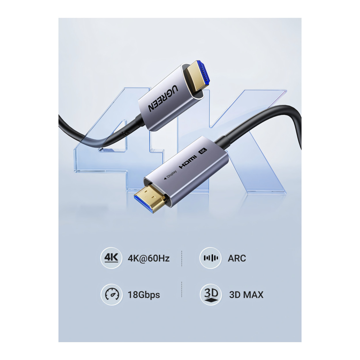 Ugreen 15m 4K UHD HDMI Male to Male Cable HD178-45504
